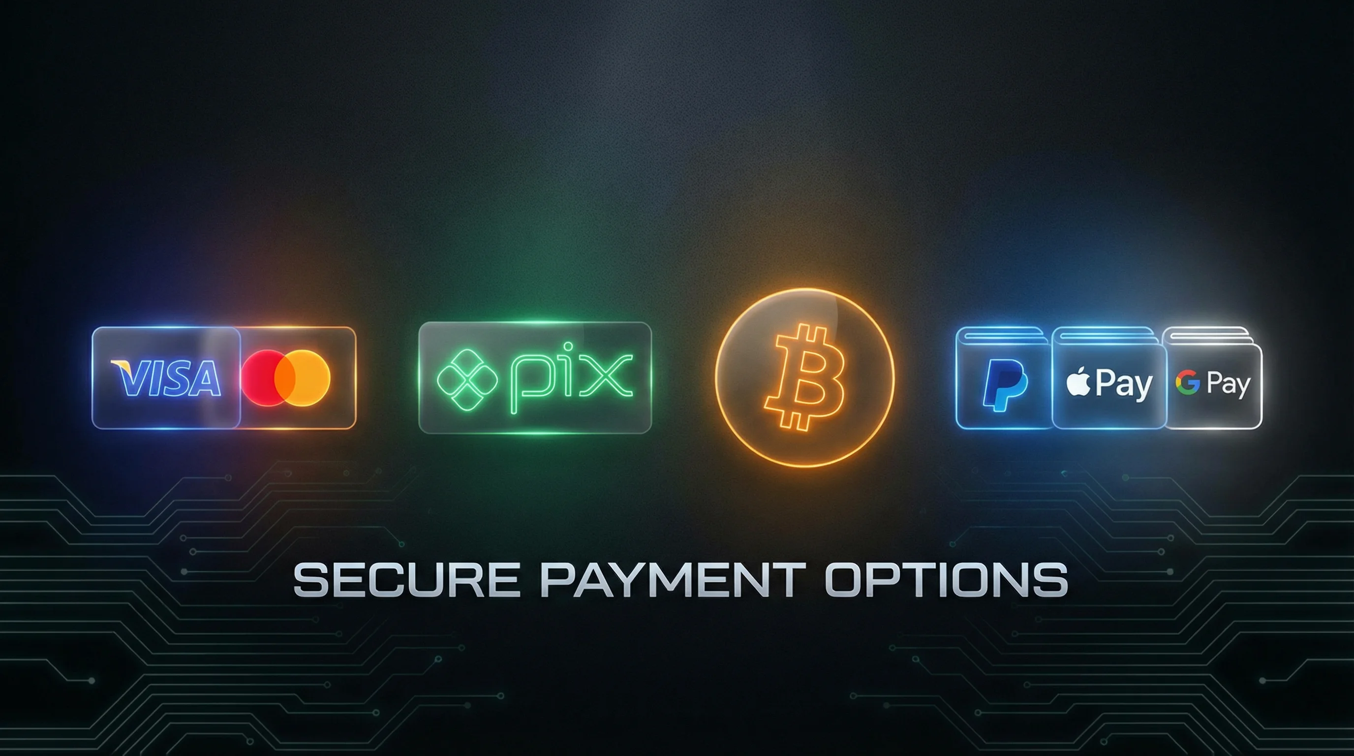 Cartões de crédito e débito aceitos